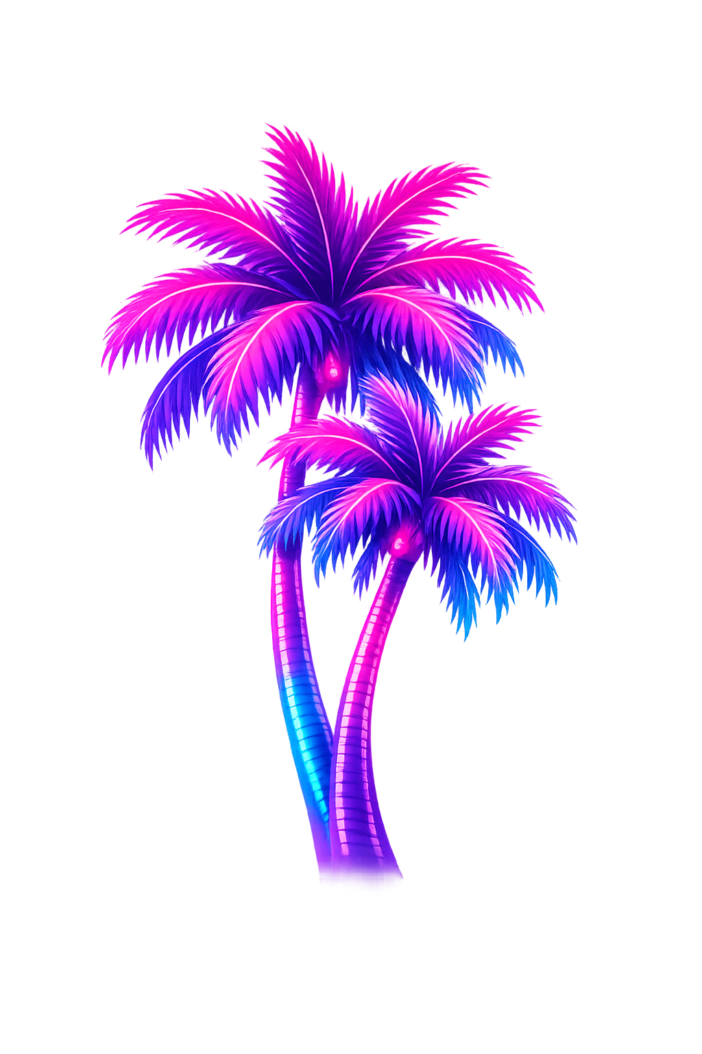 Neon Palm Left
